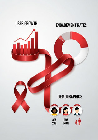 World Aids Day concept. Vector illustration. Red ribbon awareness.の写真素材