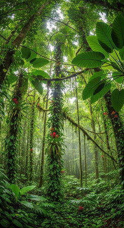 Tropical rain forest in Costa Rica, Central America, Central Americaの写真素材