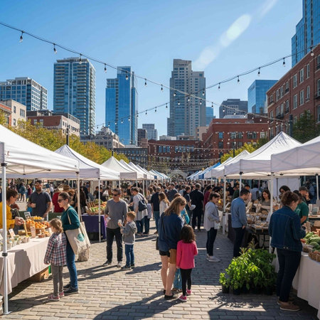 People visit the Borough Market.の写真素材