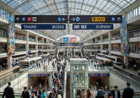 Passengers inside Paris Central Station. Paris Central Station is a major railway station in Paris,...