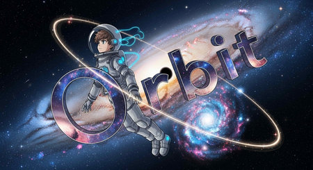 Astronaut in outer space. Astronaut on planet orbit.