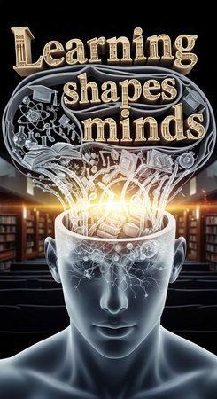 Learn New Things Online as a Creative Thinking Concept 3D Illustration.