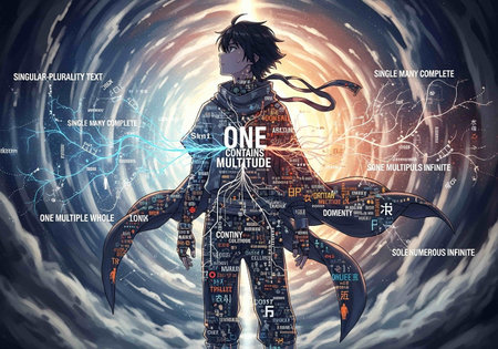 Digital composite of man with big data graphics and digital interfaceの写真素材