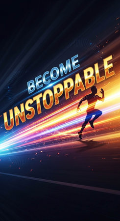 Conceptual 3D illustration of a running manの写真素材