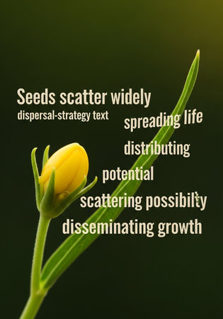 Beautiful yellow flower on a green background with space for your text