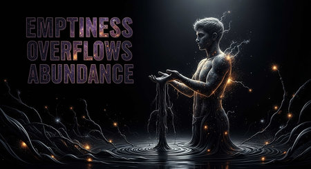 An image of a man standing in water. Concept inspiration.