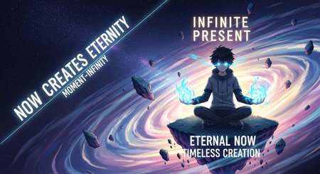 Man meditating in lotus position against digitally generated image of universe