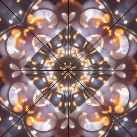 Abstract kaleidoscope background. Beautiful multicolor kaleidoscope texture. Unique kaleidoscope design.の写真素材