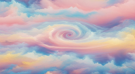 Abstract background with beautiful clouds. Colorful sky. 3d renderingの写真素材