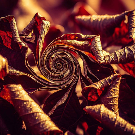 Close-up of a leaf in the autumn garden.の写真素材