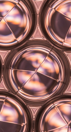 abstract background - close up of a metal plate with some reflectionsの写真素材