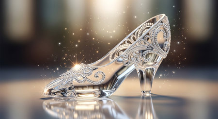Wedding shoes with diamonds on a background of the window.の写真素材