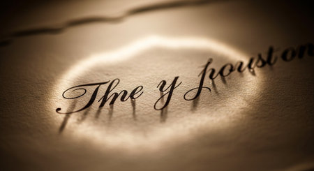 The words thank you printed on a piece of paper. Shallow depth of field.の写真素材