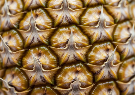 Pineapple skin close up as a background. Macro image.の写真素材