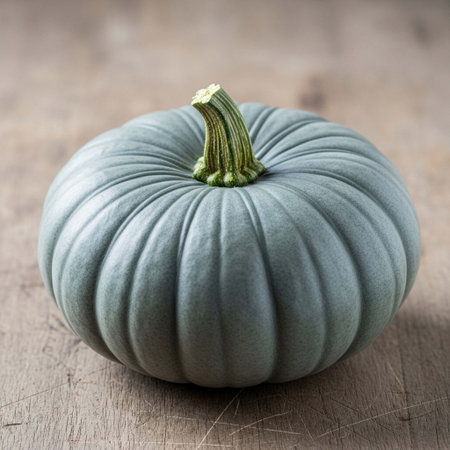 Pumpkin on a wooden background. Shallow depth of field.の写真素材