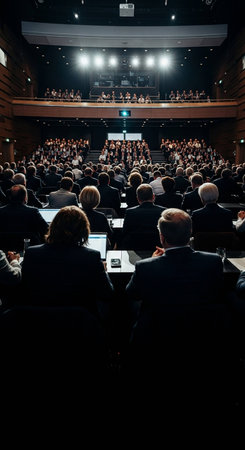 Speaker at Business Conference and Presentation. Audience at the conference hall. Business and Entrepreneurship.の写真素材