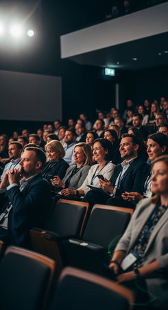 Speaker at Business Conference and Presentation. Audience at the conference hall.