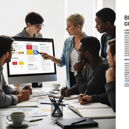 Group of diverse business people working together in modern office. Multiethnic corporate business team.の写真素材