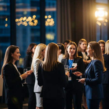 business, people and concept - group of smiling people talkingの写真素材