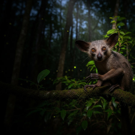 Lemur in the jungle of Borneo, Malaysia.の写真素材
