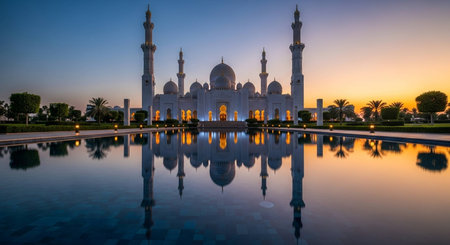 Sheikh Zayed Grand Mosque in Abu Dhabi, United Arab Emiratesの写真素材