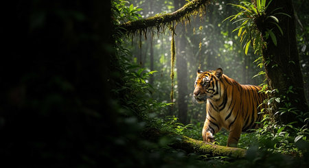 Tiger in the jungle.の写真素材