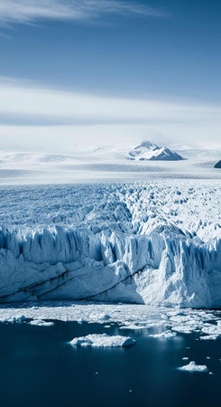 Icebergs in Glacier Lagoon, Iceland. Toned.