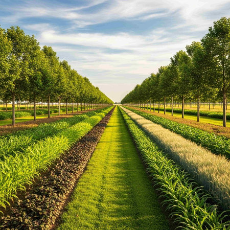 Plantation in the countryside of Netherlands.の写真素材