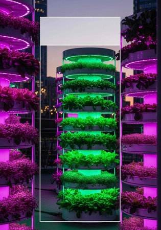 Futuristic design in the form of a bouquet of flowersの写真素材