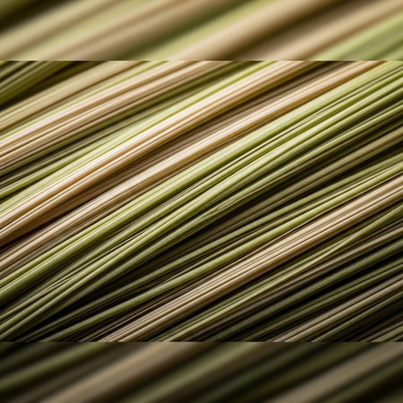Close up of a pile of bamboo noodle. Shallow depth of field.の写真素材