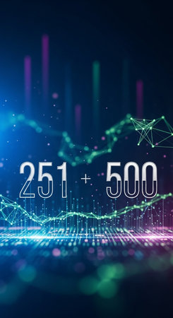 Abstract digital background with numbers and infographics. Futuristic vector illustration.の写真素材