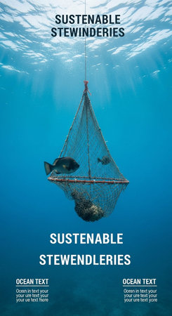 Underwater world with fish. Underwater world concept.