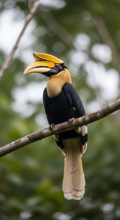Great hornbill (Buceros albirostris)の写真素材