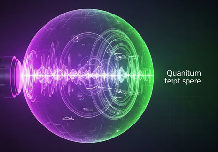 Abstract background, futuristic wavy illustration, computer-generated image.の写真素材