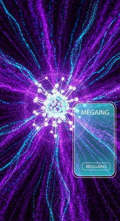 Molecule structure. 3d vector illustration. Polygonal background.