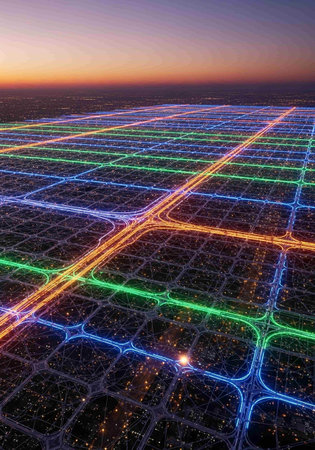 3d illustration of abstract technology concept background: circuit board with glowing lines