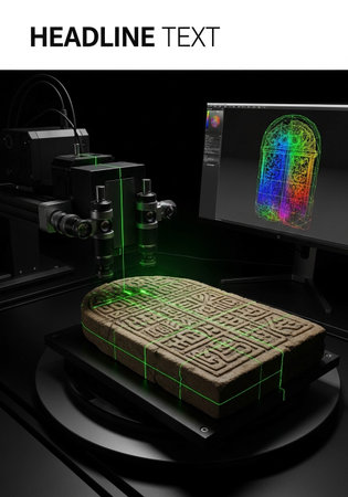 3d illustration of a computer with a hologram on the screen