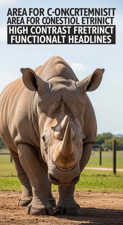 Rhinoceros in safari park in South Africa. Rhinoceros is the largest species of rhinoceros.