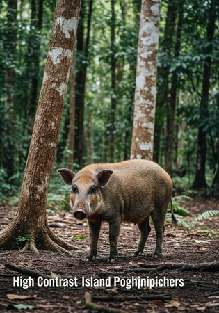Boar (Sus scrofa) in the rainforest