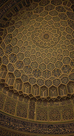 Interior of the Hassan II Mosque in Casablanca, Moroccoの写真素材