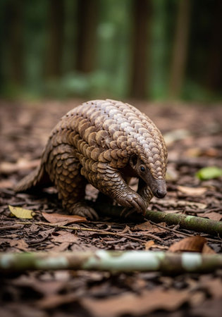 Armadillo in the forest.の写真素材