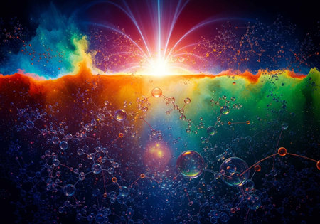 Abstract space background with planets, stars and nebula. 3D rendering