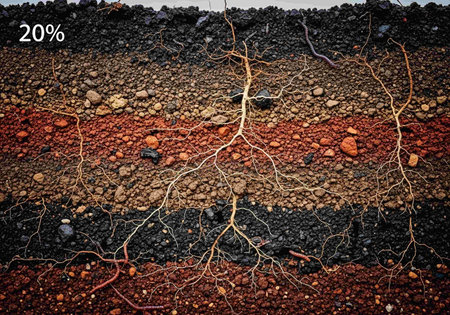Grunge background of soil and ground texture with cracks and cracksの写真素材