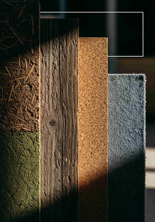 Wooden flooring samples in different colors and shades for interior designの写真素材