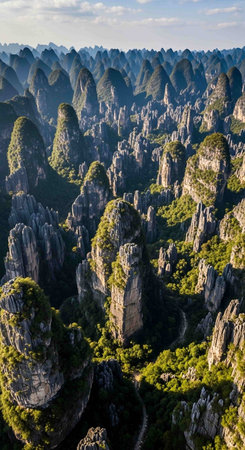 Mountain landscape in Zhangjiajie National Forest Park, Chinaの写真素材