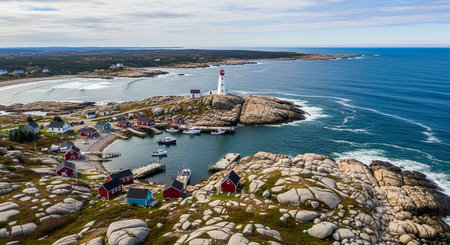 Aerial view of the Lighthouseの写真素材
