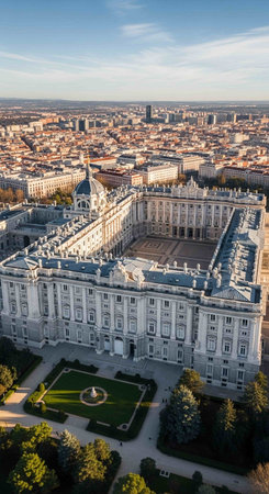 Vienna, Austria. Aerial view of the Austrian Parliament Building.の写真素材