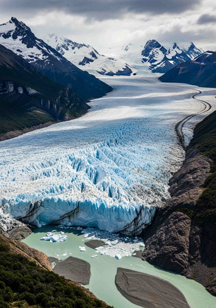 Perito Moreno Glacier, Los Glaciares National Park, Argentinaの写真素材