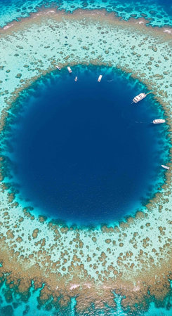 Aerial view of a small island in the Indian Ocean.の写真素材