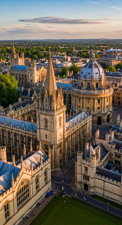 Aerial view of the Houses of Parliament, Westminster Abbey, London, UKの写真素材